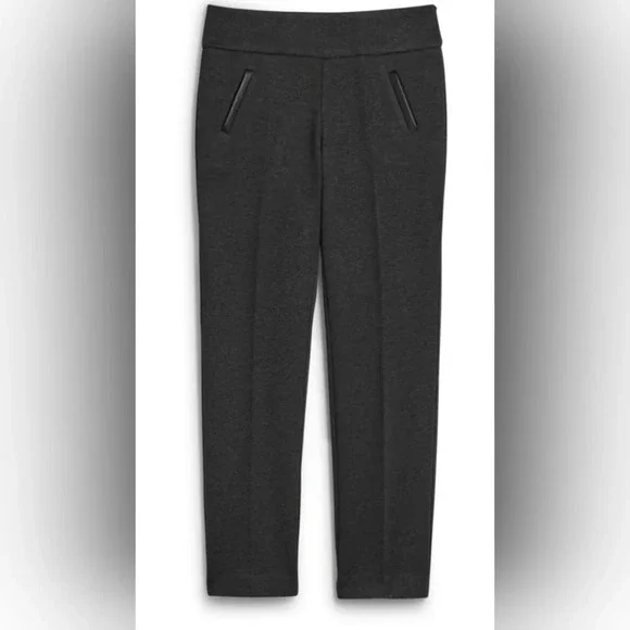 Laura Petite Straight  Leg Pull-On Pants with Contrast Trim - Picture 4 of 10